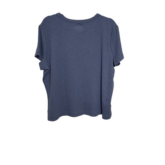 NWT - Eddie Bauer Blue Women's Infinity Slub Rib SS Tee Crew Neck 2XL‎ *Comfort* - Picture 5 of 12